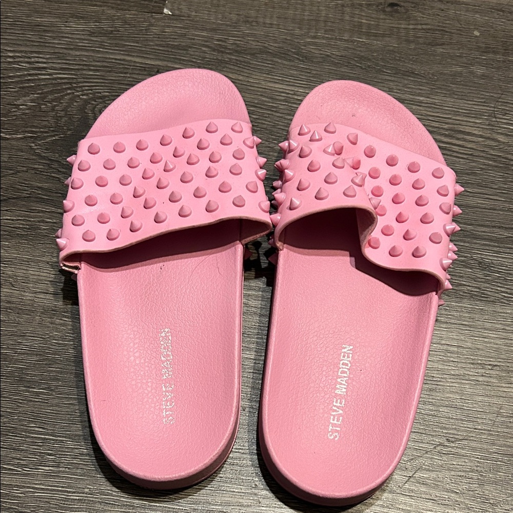 Steve Madden Pink Spiked Sandals